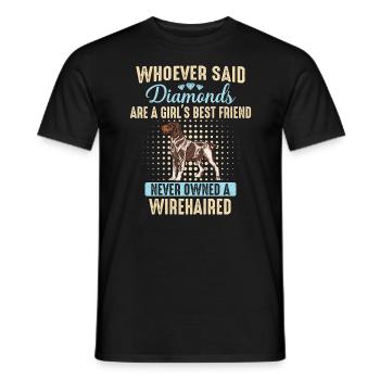 Deutsch Drahthaar Hund - Männer T-Shirt - Schwarz - Vorne - AI Model Male 178 light (178cm)