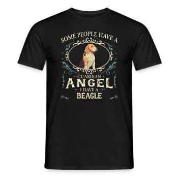 Beagle Hund - Männer T-Shirt - Schwarz - Vorne - AI Model Male 178 light (178cm)