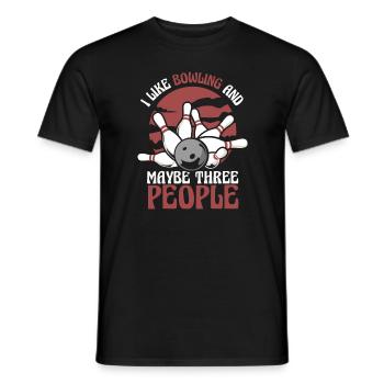 Bowling Bowler Pin Ball Bowling Ball - Männer T-Shirt - Schwarz - Vorne - AI Model Male 178 light (178cm)