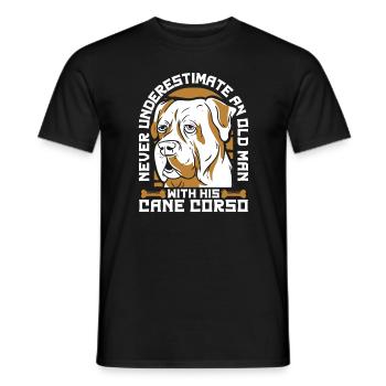 Cane Corso Chien - T-shirt homme - noir - Devant - AI Model Male 178 light (178cm)