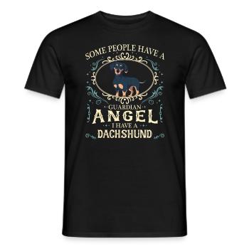 Dackel Hund - Männer T-Shirt - Schwarz - Vorne - AI Model Male 178 light (178cm)