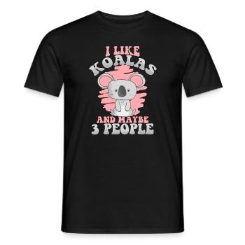 Koala Koalas Koala Bear Animal - Men's T-Shirt - black - Front - AI Model Male 178 light (178cm)