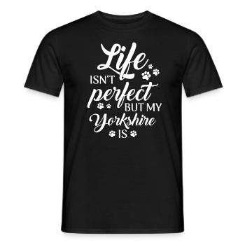 Chien Yorkshire Terrier - T-shirt homme - noir - Devant - AI Model Male 178 light (178cm)