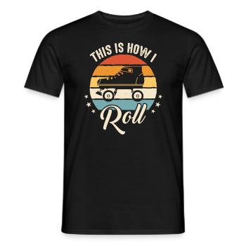 Roller Skate Roller Patin à roues alignées - T-shirt homme - noir - Devant - AI Model Male 178 light (178cm)