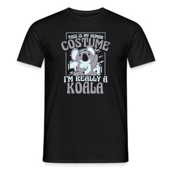 Koala Koalas Koala Bear Animal - Men's T-Shirt - black - Front - AI Model Male 178 light (178cm)
