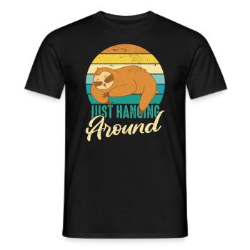 Paresseux Paresseux Sommeil Paresseux - T-shirt homme - noir - Devant - AI Model Male 178 light (178cm)