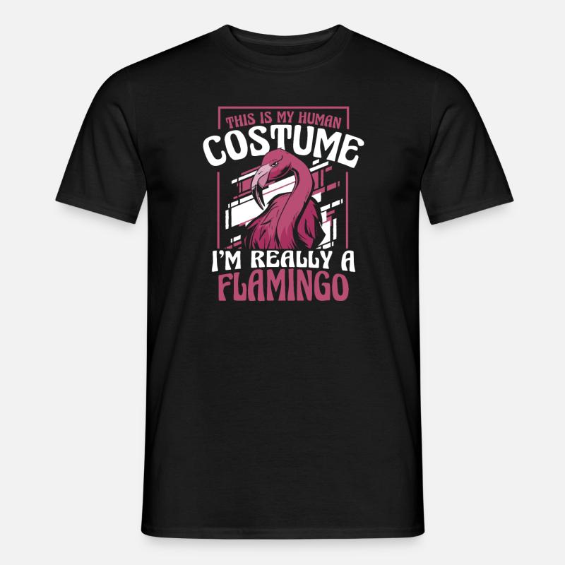 Flamingo Tier Rosa - Männer T-Shirt - Schwarz