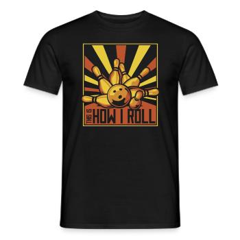 Bowling Bowler Pin Ball Bowling Ball - Männer T-Shirt - Schwarz - Vorne - AI Model Male 178 light (178cm)