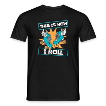 Rollerskate Rollschuh Inlineskates Skating - Männer T-Shirt - Schwarz - Vorne - AI Model Male 178 light (178cm)