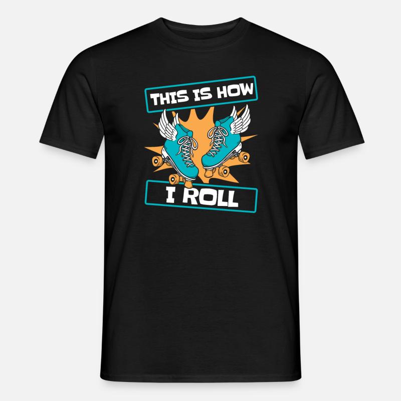 Rollerskate Rollschuh Inlineskates Skating - Männer T-Shirt - Schwarz
