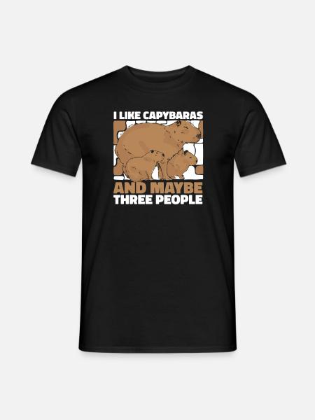Capybara Rongeur Animal - T-shirt homme - noir
