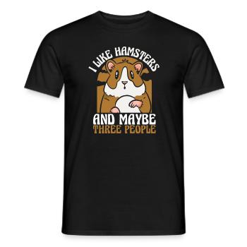 Hamster - Männer T-Shirt - Schwarz - Vorne - AI Model Male 178 light (178cm)
