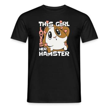 Hamster - Männer T-Shirt - Schwarz - Vorne - AI Model Male 178 light (178cm)