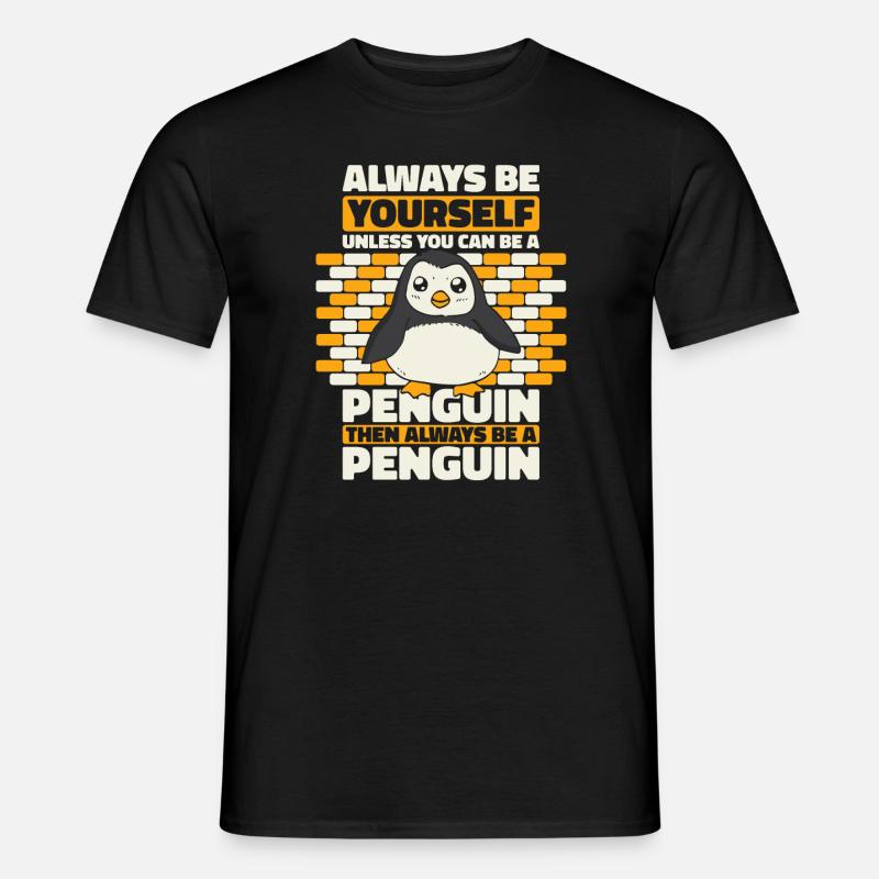 Pinguin - Männer T-Shirt - Schwarz