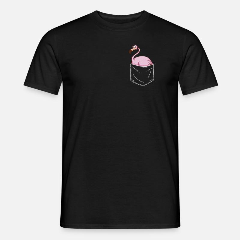 Flamingo Tier Rosa - Männer T-Shirt - Schwarz