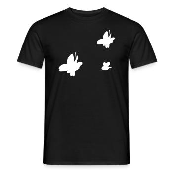 symbole formen drei schmetterling biene tiere - Männer T-Shirt - Schwarz - Vorne - AI Model Male 178 light (178cm)