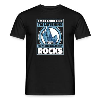 Geologie Geologe Felsen Stein Geo Mineral - Männer T-Shirt - Schwarz - Vorne - AI Model Male 178 light (178cm)