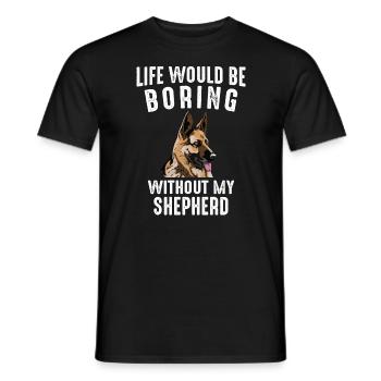 Deutscher Schäferhund Hund - Männer T-Shirt - Schwarz - Vorne - AI Model Male 178 light (178cm)