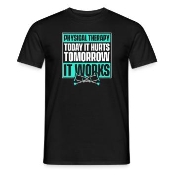 Assistante thérapeute en physiothérapie - T-shirt homme - noir - Devant - AI Model Male 178 light (178cm)