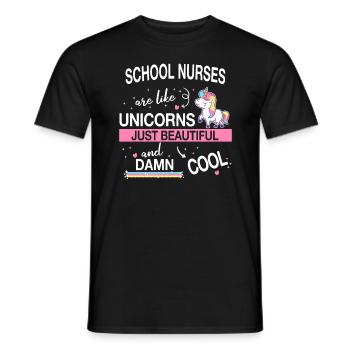 Infirmière scolaire Soins de santé Patients de l’école - T-shirt homme - noir - Devant - AI Model Male 178 light (178cm)