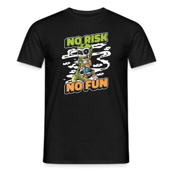 Stunt Scooter Scooter Skater Skating - Männer T-Shirt - Schwarz - Vorne - AI Model Male 178 light (178cm)
