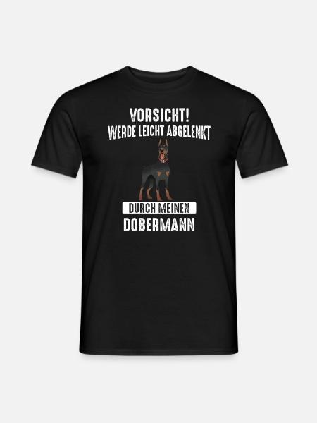 Dobermann Hund - Männer T-Shirt - Schwarz