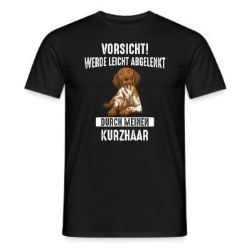 Deutsch Kurzhaar Hund - Männer T-Shirt - Schwarz - Vorne - AI Model Male 178 light (178cm)