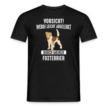 Foxterrier Drahthaar Hund - Männer T-Shirt - Schwarz - Vorne - AI Model Male 178 light (178cm)