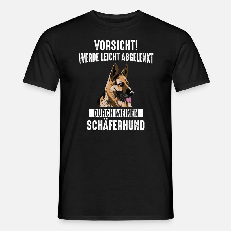 Deutscher Schäferhund Hund - Männer T-Shirt - Schwarz
