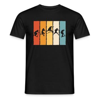 Stunt Scooter Scooter Skater Skating - Männer T-Shirt - Schwarz - Vorne - AI Model Male 178 light (178cm)