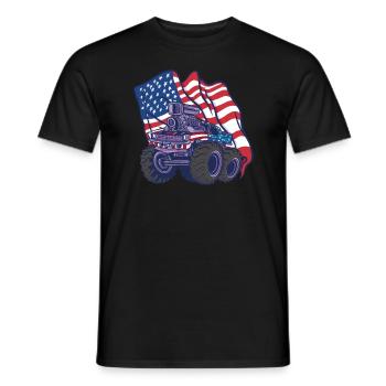Monster Truck Auto Trucks - Men's T-Shirt - black - Front - AI Model Male 178 light (178cm)