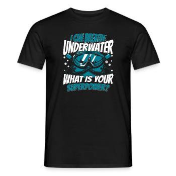 Plongeur plongeur plongeur plongeur océan - T-shirt homme - noir - Devant - AI Model Male 178 light (178cm)
