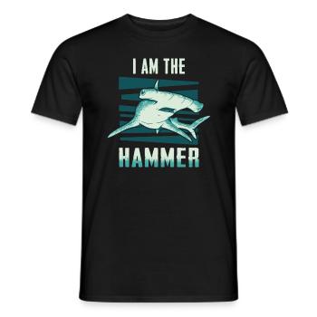 Hammerhai Hai Fisch Tier Haie - Männer T-Shirt - Schwarz - Vorne - AI Model Male 178 light (178cm)