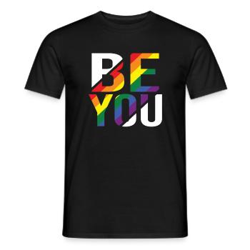 Be You Gay Pride Gay CSD Arc-en-ciel - T-shirt homme - noir - Devant - AI Model Male 178 light (178cm)