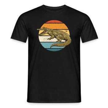 Alligator Crocodile Gator Reptiles Animal Alligator - Men's T-Shirt - black - Front - AI Model Male 178 light (178cm)