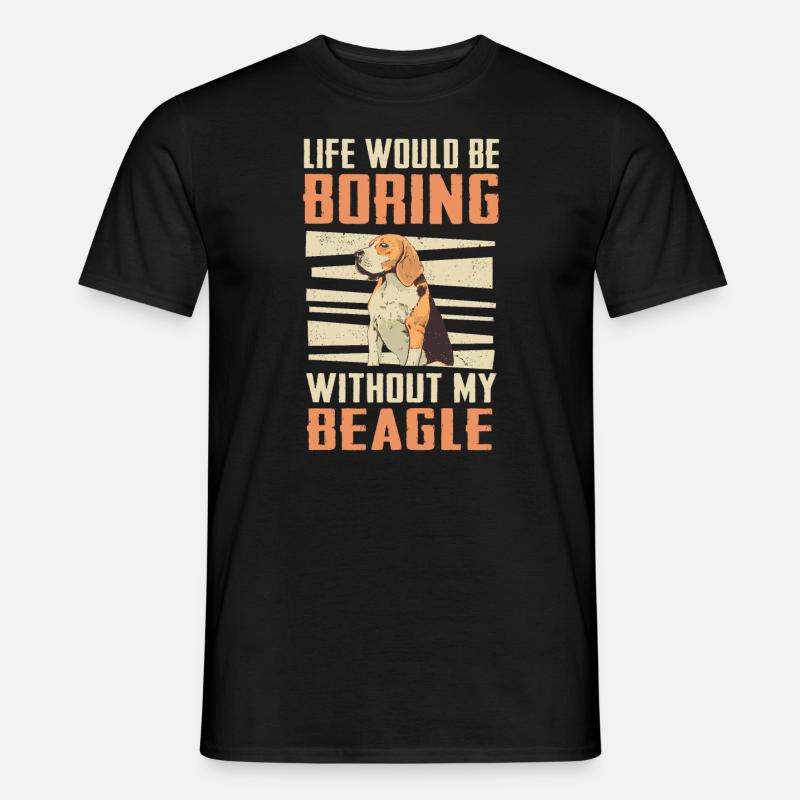 Beagle Hund - Männer T-Shirt - Schwarz