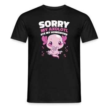 Poisson Axolotl - T-shirt homme - noir - Devant - AI Model Male 178 light (178cm)