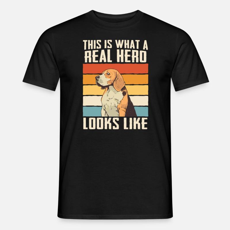 Beagle Hund - Männer T-Shirt - Schwarz