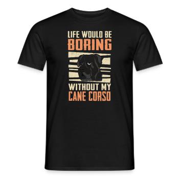 Cane Corso Hund - Männer T-Shirt - Schwarz - Vorne - AI Model Male 178 light (178cm)