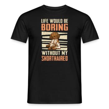 Deutsch Kurzhaar Hund - Männer T-Shirt - Schwarz - Vorne - AI Model Male 178 light (178cm)