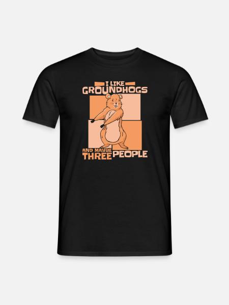 Murmeltier Murmeltiere Nagetier Tier Erdhörnchen - Männer T-Shirt - Schwarz