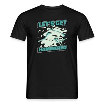 Hammerhai Hai Fisch Tier Haie - Männer T-Shirt - Schwarz - Vorne - AI Model Male 178 light (178cm)