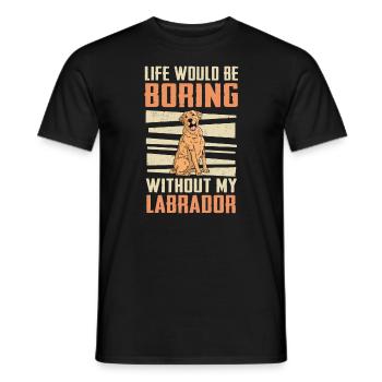 Labrador Hund - Männer T-Shirt - Schwarz - Vorne - AI Model Male 178 light (178cm)
