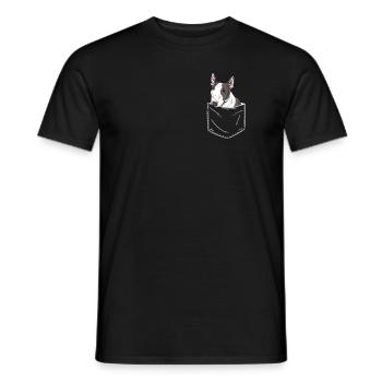 Pitbull Dog - Men's T-Shirt - black - Front - AI Model Male 178 light (178cm)