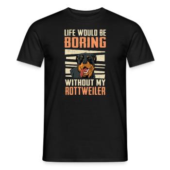 Rottweiler Hund - Männer T-Shirt - Schwarz - Vorne - AI Model Male 178 light (178cm)