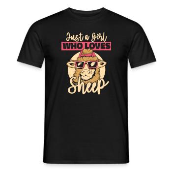 Sheep Sheep Farmer Lamb Farmer - Men's T-Shirt - black - Front - AI Model Male 178 light (178cm)