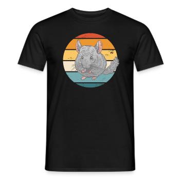 Chinchilla Chinchilla's Mouse - Men's T-Shirt - black - Front - AI Model Male 178 light (178cm)