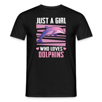 Delfin Meeresfische Delfine Fisch Tier - Männer T-Shirt - Schwarz - Vorne - AI Model Male 178 light (178cm)