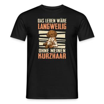 Deutsch Kurzhaar Hund - Männer T-Shirt - Schwarz - Vorne - AI Model Male 178 light (178cm)