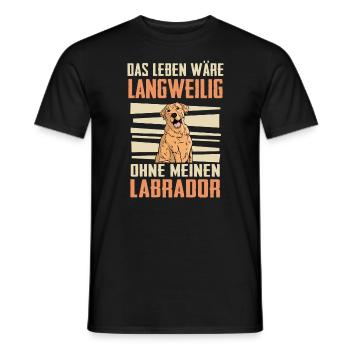 Labrador Hund - Männer T-Shirt - Schwarz - Vorne - AI Model Male 178 light (178cm)